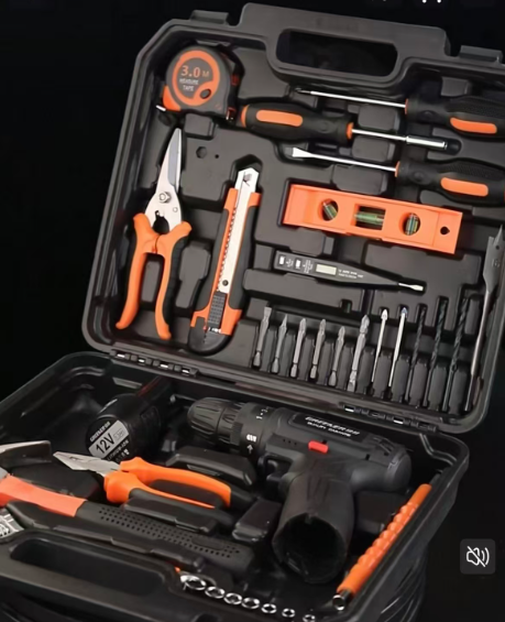 ຊຸດກ່ອງເຄື່ອງມື ອະເນກປະສົງ ອຸປະກອນຮາດແວ ແລະ ຊ່າງໄຟ ສໍາລັບການສ້ອມແປງ ແບບຄົບຊຸດ